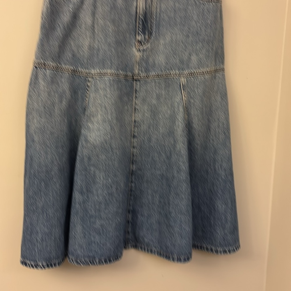 Anthropologie Denim Midi Skirt in Blue - Picture 5 of 10